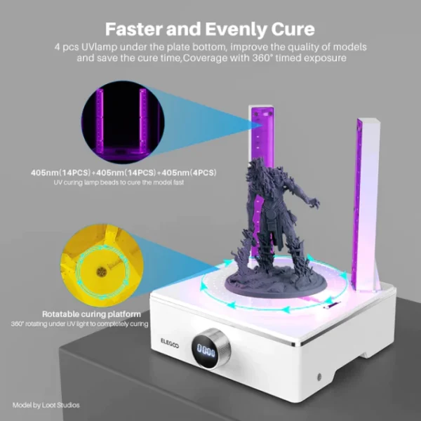 ELEGOO MERCURY XS BUNDLE LAVADORA Y CURADORA DE RESINA - Imagen 5